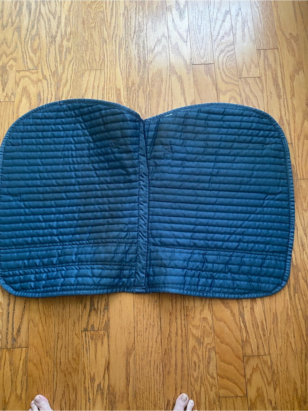 Keep Calm Navy Quilted Saddle Pad - Performance Equestrian Pad - Picture 2 of 3